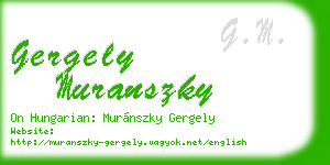 gergely muranszky business card